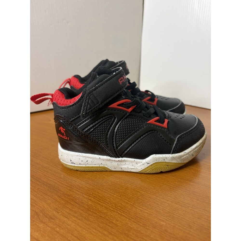 AND1 Basketball Shoes Little Boys Size 8 Red/Black
